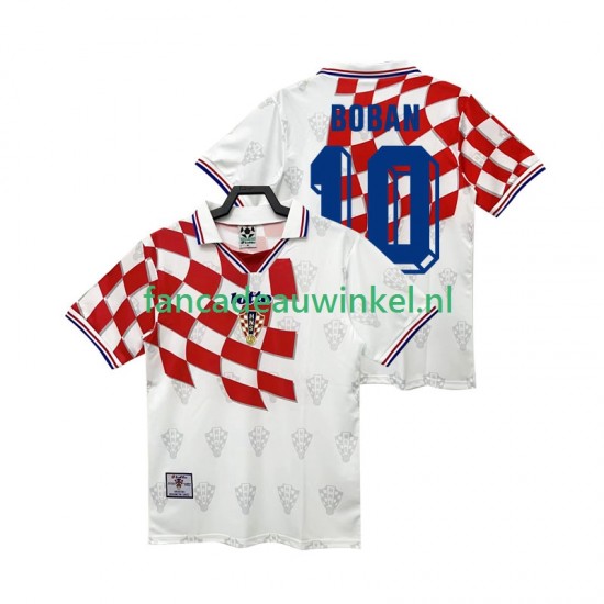 Kroatië Wedstrijdshirt met Korting BOBAN 10 Retro Thuis Heren 1998 Korte Mouw