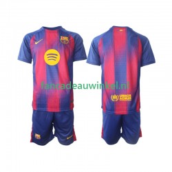FC Barcelona Wedstrijdshirt met Korting Thuis Kind 2025-26 Korte Mouw