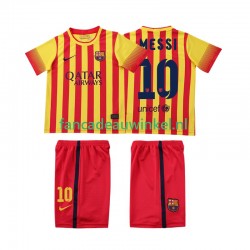 FC Barcelona Wedstrijdshirt met Korting Lionel Messi 10 2013 2014 Retro Uit Kind Korte Mouw