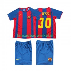 FC Barcelona Wedstrijdshirt met Korting Lionel Messi 10 Retro Thuis Kind 2004 Korte Mouw