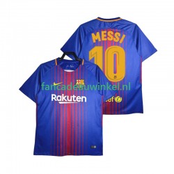 FC Barcelona Wedstrijdshirt met Korting Lionel Messi 10 2017-2018 Retro Thuis Heren Korte Mouw