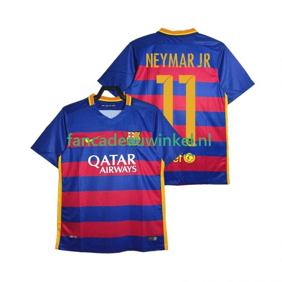FC Barcelona Wedstrijdshirt met Korting Neymar JR 11 2015-2016 Retro Thuis Heren Korte Mouw