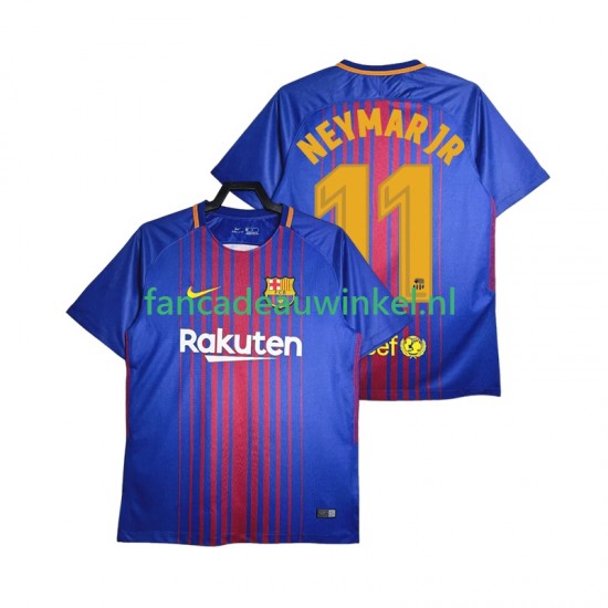 FC Barcelona Wedstrijdshirt met Korting Neymar JR 11 2017-2018 Retro Thuis Heren Korte Mouw