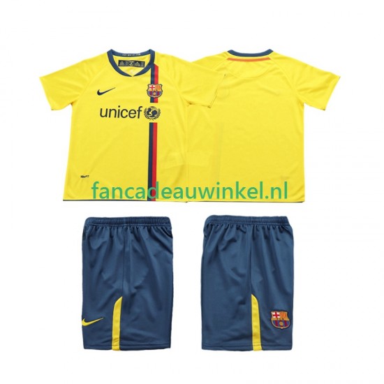 FC Barcelona Wedstrijdshirt met Korting 2009 Retro Uit Kind 2008 Korte Mouw