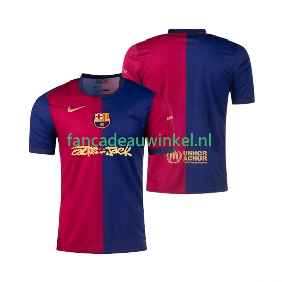 FC Barcelona Wedstrijdshirt met Korting TRAVIS SCOTT Thuis Heren 2024-25 Korte Mouw