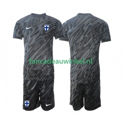 Finland Wedstrijdshirt met Korting Keepersshirt Thuis Kind 2024 Korte Mouw