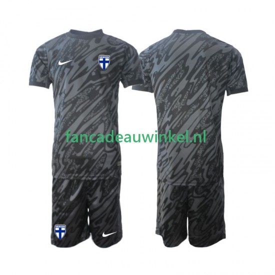 Finland Wedstrijdshirt met Korting Keepersshirt Thuis Kind 2024 Korte Mouw