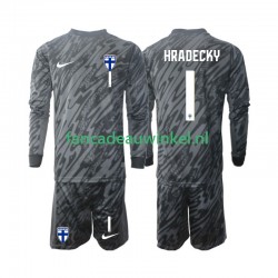 Finland Wedstrijdshirt met Korting HRADECKY 1 Keepersshirt Thuis Kind 2024 Lange Mouw