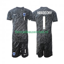 Finland Wedstrijdshirt met Korting HRADECKY 1 Keepersshirt Thuis Kind 2024 Korte Mouw