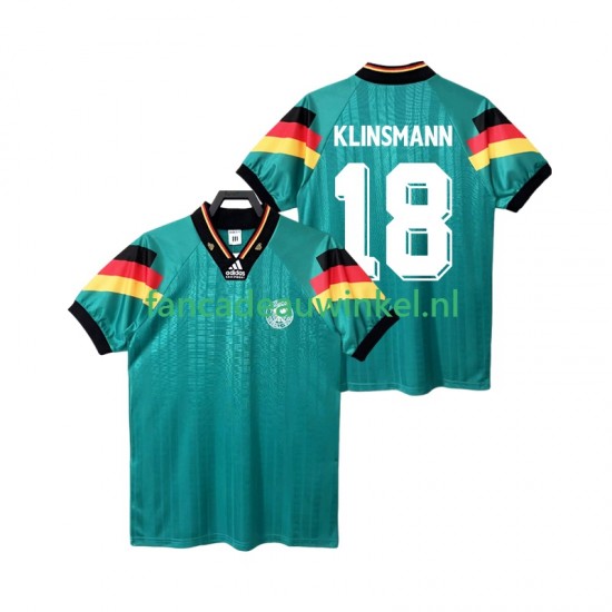 Duitsland Wedstrijdshirt met Korting KLINSMANN 18 1992 Retro Uit Heren Korte Mouw