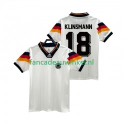Duitsland Wedstrijdshirt met Korting KLINSMANN 18 1992 Retro Thuis Heren Korte Mouw