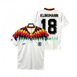 Duitsland Wedstrijdshirt met Korting KLINSMANN 18 Retro Thuis Heren 1994 Korte Mouw