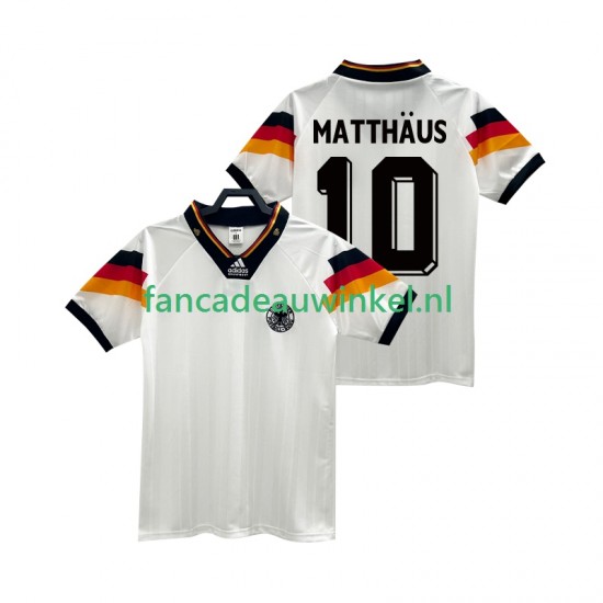 Duitsland Wedstrijdshirt met Korting MATTHAUS 10 1992 Retro Thuis Heren Korte Mouw