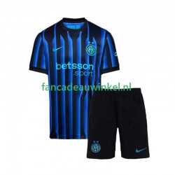 Inter Milan Wedstrijdshirt met Korting Thuis Kind 2025-26 Korte Mouw