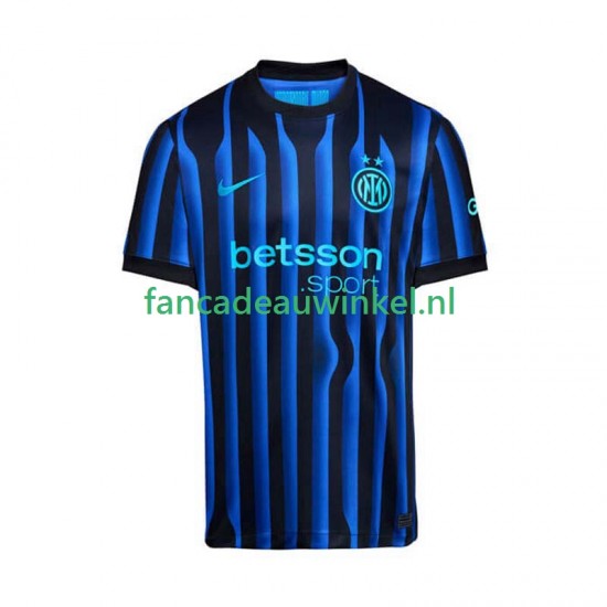 Inter Milan Wedstrijdshirt met Korting Thuis Heren 2025-26 Korte Mouw