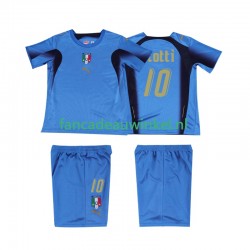 Italië Wedstrijdshirt met Korting TOTTI 10 Retro Thuis Kind 2006 Korte Mouw