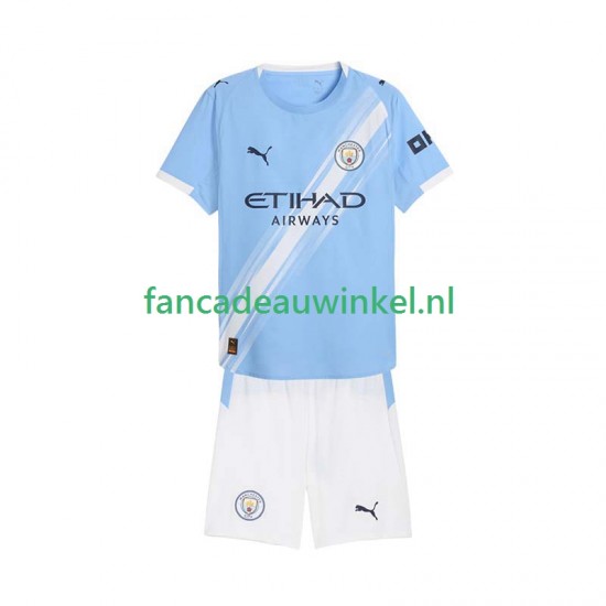 Manchester City Wedstrijdshirt met Korting Thuis Kind 2025-26 Korte Mouw