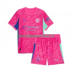 Manchester City Wedstrijdshirt met Korting Keepersshirt Uit Kind 2025-26 Korte Mouw