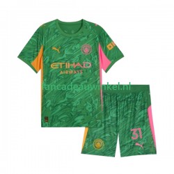 Manchester City Wedstrijdshirt met Korting Ederson Moraes 31 Keepersshirt Thuis Kind 2025-26 Korte Mouw