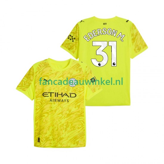 Manchester City Wedstrijdshirt met Korting Ederson Moraes 31 Keepersshirt 3rd Heren 2025-26 Korte Mouw
