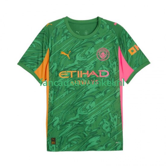 Manchester City Wedstrijdshirt met Korting Keepersshirt Thuis Heren 2025-26 Korte Mouw