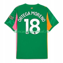 Manchester City Wedstrijdshirt met Korting ORTEGA MORENO 18 Keepersshirt Thuis Heren 2025-26 Korte Mouw