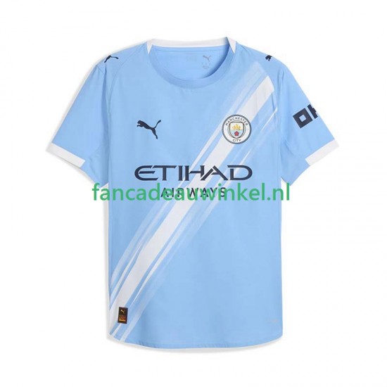 Manchester City Wedstrijdshirt met Korting Thuis Heren 2025-26 Korte Mouw