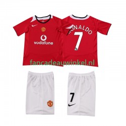 Manchester United Wedstrijdshirt met Korting Cristiano Ronaldo 7 Retro Thuis Kind 2004 2006 Korte Mouw