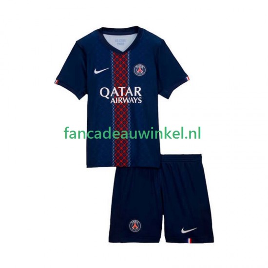 Paris Saint-Germain Wedstrijdshirt met Korting Thuis Kind 2025-26 Korte Mouw
