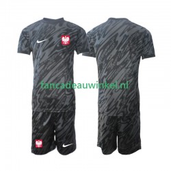 Polen Wedstrijdshirt met Korting Keepersshirt Uit Kind 2024 Korte Mouw
