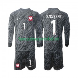 Polen Wedstrijdshirt met Korting Szczesny 1 Keepersshirt Uit Kind 2024 Lange Mouw
