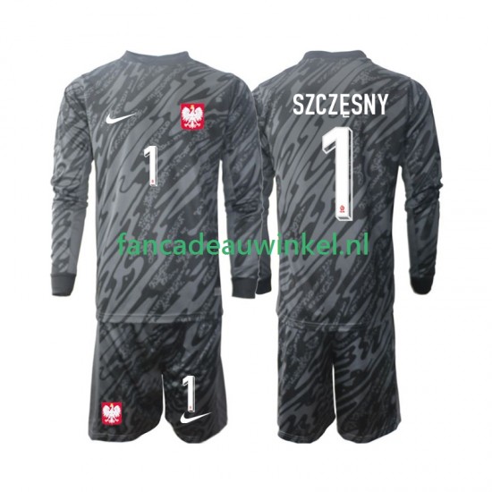 Polen Wedstrijdshirt met Korting Szczesny 1 Keepersshirt Uit Kind 2024 Lange Mouw