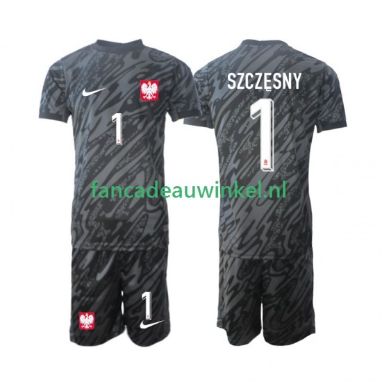 Polen Wedstrijdshirt met Korting Szczesny 1 Keepersshirt Uit Kind 2024 Korte Mouw