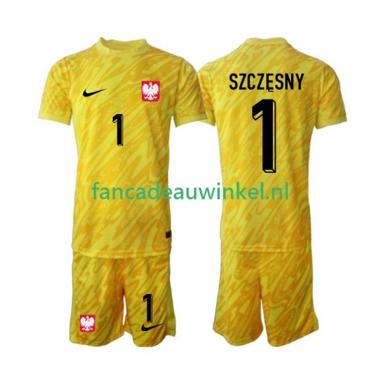Polen Wedstrijdshirt met Korting Szczesny 1 Keepersshirt Thuis Kind 2024 Korte Mouw