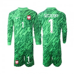 Polen Wedstrijdshirt met Korting Szczesny 1 Keepersshirt 3rd Kind 2024 Lange Mouw