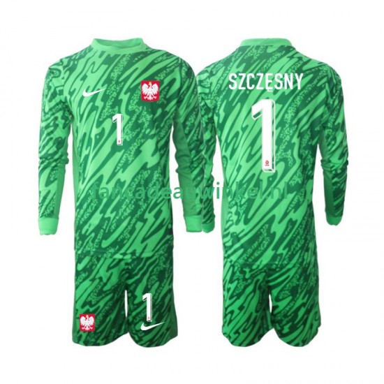 Polen Wedstrijdshirt met Korting Szczesny 1 Keepersshirt 3rd Kind 2024 Lange Mouw
