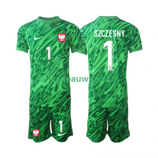 Polen Wedstrijdshirt met Korting Szczesny 1 Keepersshirt 3rd Kind 2024 Korte Mouw