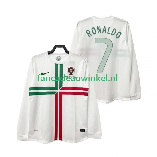 Portugal Wedstrijdshirt met Korting Cristiano Ronaldo 7 2012 Retro Uit Heren Lange Mouw