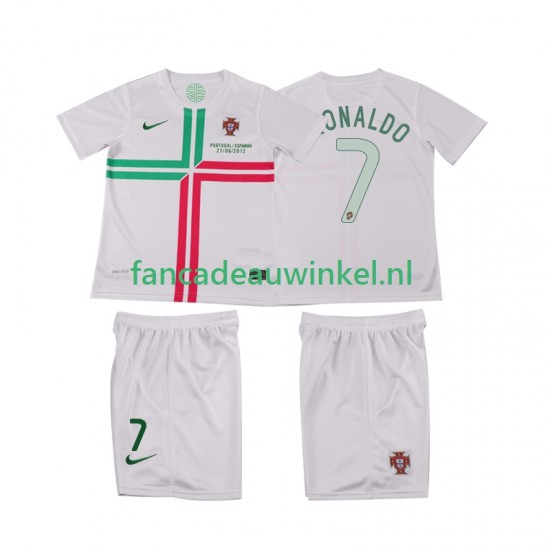Portugal Wedstrijdshirt met Korting Cristiano Ronaldo 7 2012 Retro Uit Kind Korte Mouw