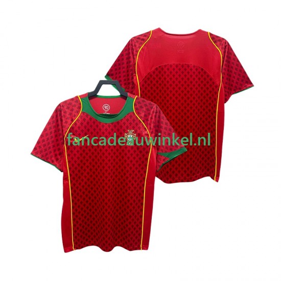 Portugal Wedstrijdshirt met Korting Retro Thuis Heren 2004 Korte Mouw
