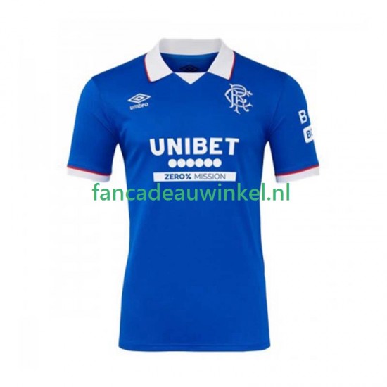 Rangers Wedstrijdshirt met Korting Thuis Heren 2025-26 Korte Mouw