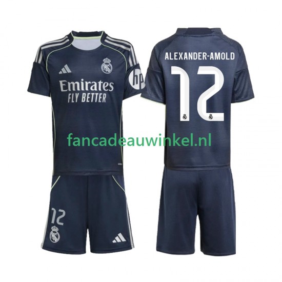 Real Madrid Wedstrijdshirt met Korting Alexander-Arnold 12 Uit Kind 2025-26 Korte Mouw