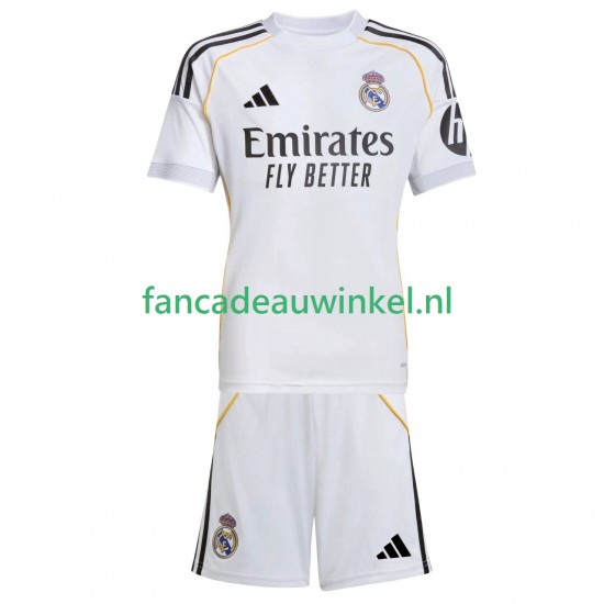 Real Madrid Wedstrijdshirt met Korting Thuis Kind 2025-26 Korte Mouw