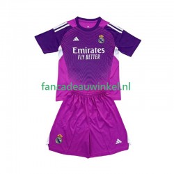 Real Madrid Wedstrijdshirt met Korting Keepersshirt Uit Kind 2025-26 Korte Mouw