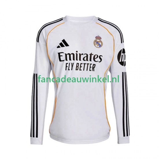 Real Madrid Wedstrijdshirt met Korting Thuis Heren 2025-26 Lange Mouw