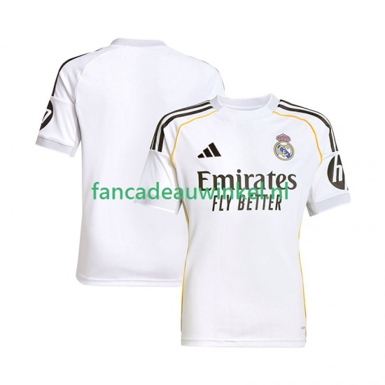 Real Madrid Wedstrijdshirt met Korting Thuis Heren 2025-26 Korte Mouw