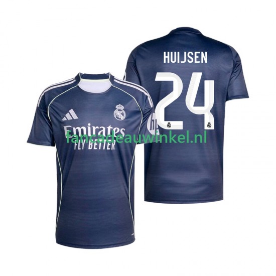 Real Madrid Wedstrijdshirt met Korting Huijsen 24 Uit Heren 2025-26 Korte Mouw