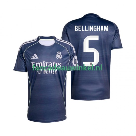 Real Madrid Wedstrijdshirt met Korting Jude Bellingham 5 Uit Heren 2025-26 Korte Mouw
