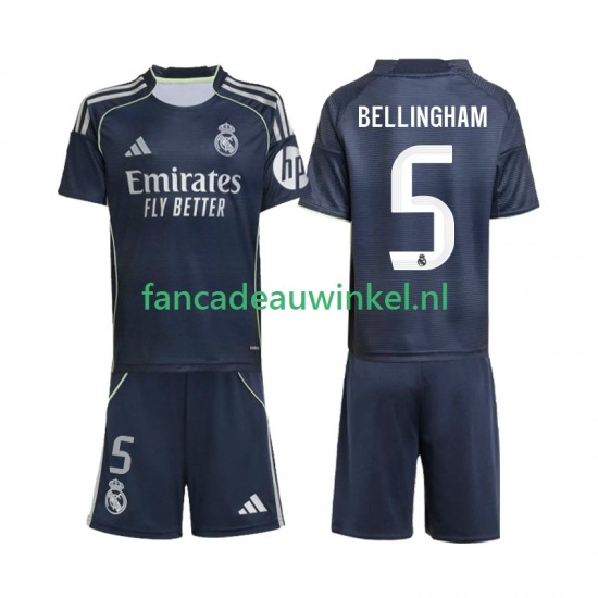Real Madrid Wedstrijdshirt met Korting Jude Bellingham 5 Uit Kind 2025-26 Korte Mouw