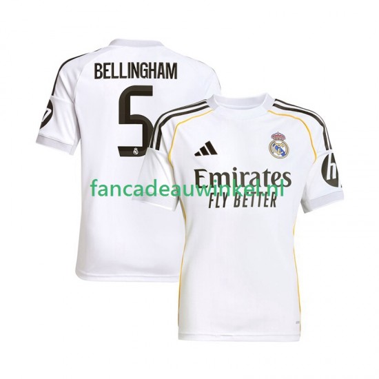 Real Madrid Wedstrijdshirt met Korting Jude Bellingham 5 Thuis Heren 2025-26 Korte Mouw